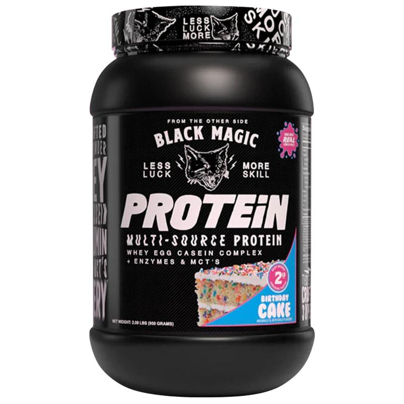 Black Magic Multi-Source Protein - Whey, Egg, Casein Complex with Enzymes & Mct'S Keto, Low Sugar Pre/Post Workout (25 Servings) Healthcare Milk