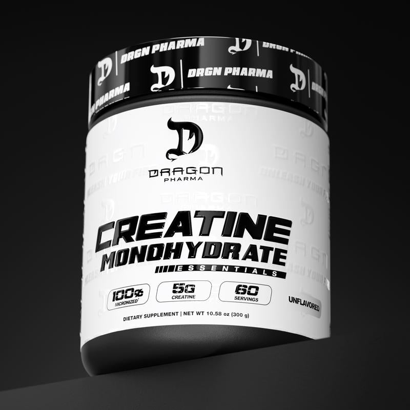 Dragon Pharma Creatine Monohydrate Essentials - Natural Supplement for Muscle Workout