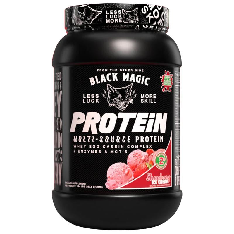 Black Magic Multi-Source Protein - Whey, Egg, Casein Complex with Enzymes & Mct'S Keto, Low Sugar Pre/Post Workout (25 Servings) Healthcare Milk