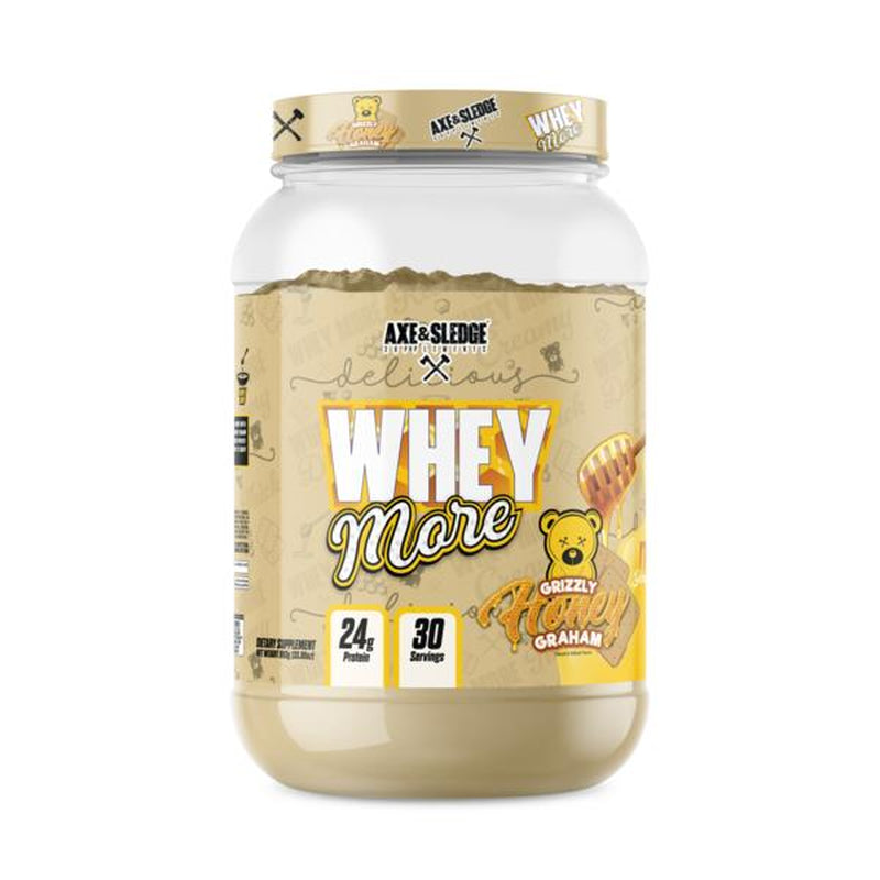 Axe & Sledge WHEY More Protein Blend, 24G Protein, Whey Concentrate & Isolate with Digeseb Workout Supplement Optimum Fitness Fiber