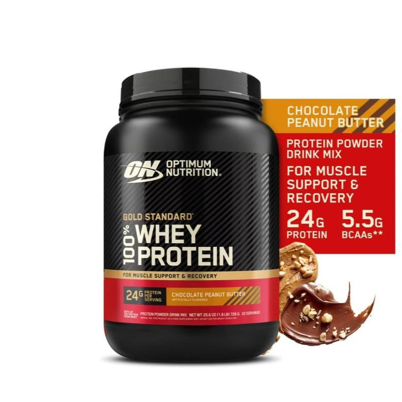 (Choose Your Flavor) Optimum Nutrition Gold Standard 100% Whey Protein Powder, Vanilla Ice Cream, 1.5 Lb Tub, 22 Servings