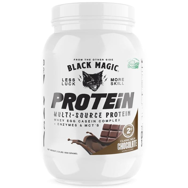 Black Magic Multi-Source Protein - Whey, Egg, Casein Complex with Enzymes & Mct'S Keto, Low Sugar Pre/Post Workout (25 Servings) Healthcare Milk
