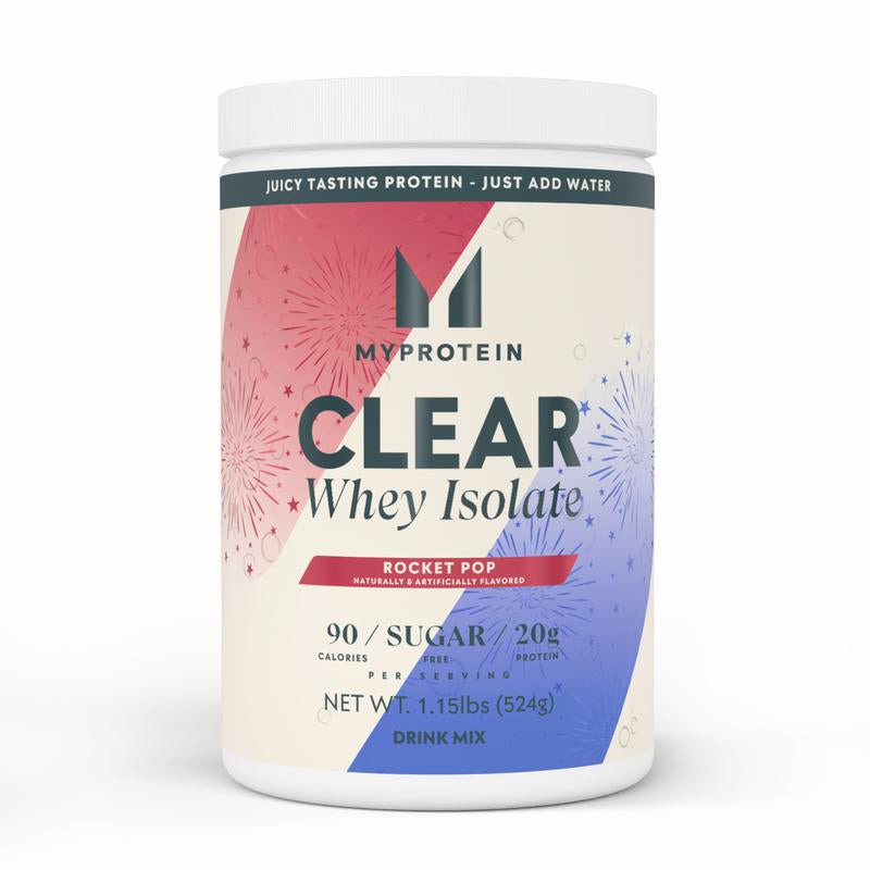 Myprotein Clear Whey Isolate Rocket Pop - 20G Protein, 90 Calories, Sugar-Free, Hydrolyzed Whey, Edible, Healthcare Supplement