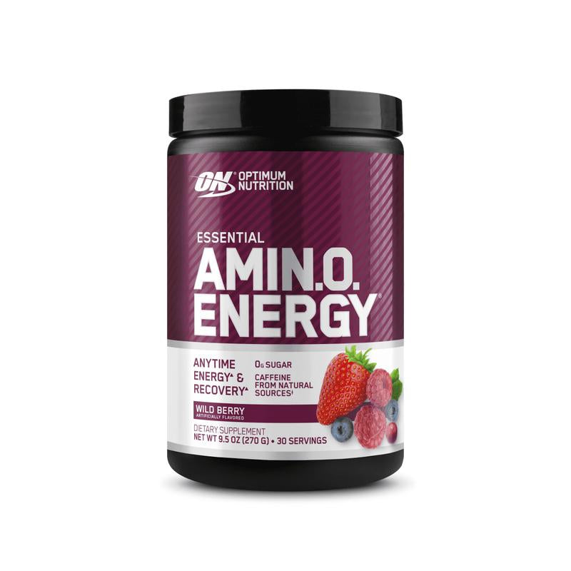 Optimum Nutrition Essential AMIN.O. Energy 30 Servings Supplement Dietary Blue Raspberry Flavor 100Mg Caffeine & 5G Amino Acids for Energy & Muscle Recovery