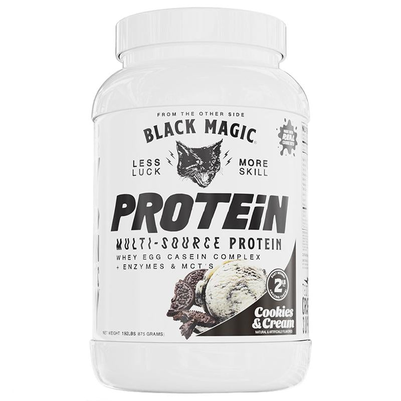 Black Magic Multi-Source Protein - Whey, Egg, Casein Complex with Enzymes & Mct'S Keto, Low Sugar Pre/Post Workout (25 Servings) Healthcare Milk