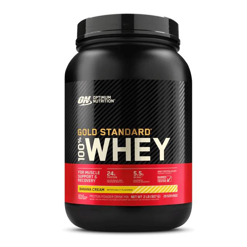 Optimum Nutrition Gold Standard 100% Whey Protein 2 Lbs - 24G Protein 5.5G Bcaas for Muscle Health & Fitness
