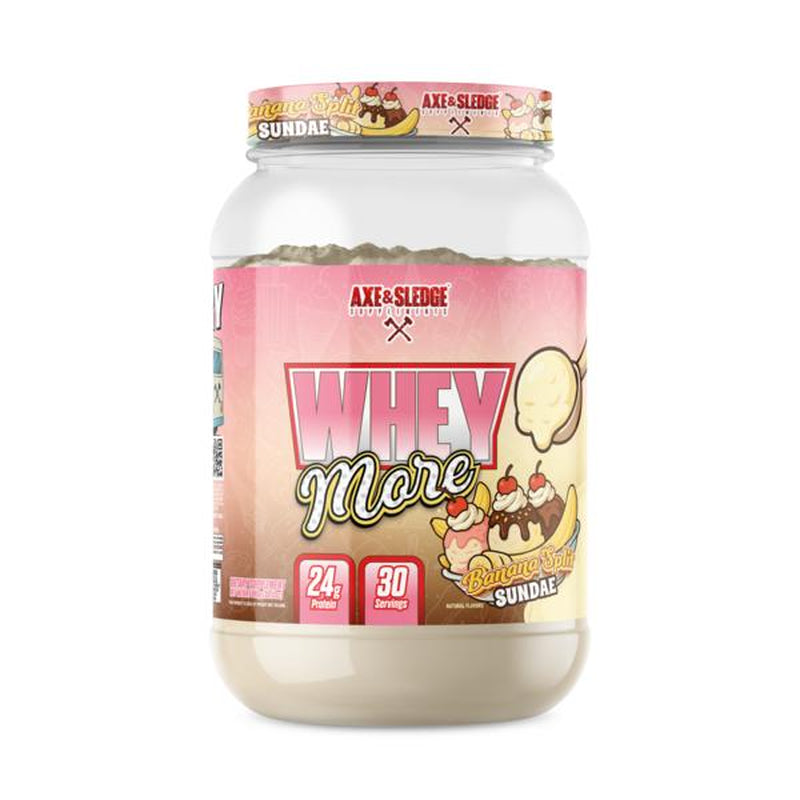 Axe & Sledge WHEY More Protein Blend, 24G Protein, Whey Concentrate & Isolate with Digeseb Workout Supplement Optimum Fitness Fiber