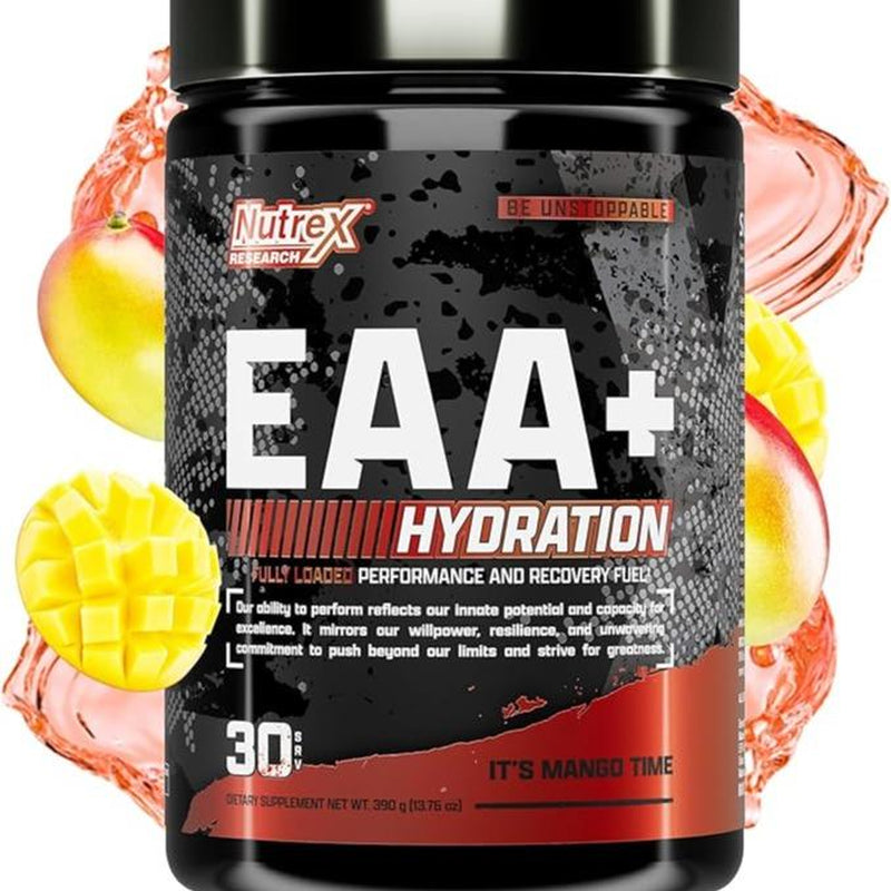 Nutrex Research EAA Hydration | Eaas + Bcaas Powder | Muscle Recovery, Strength, Muscle Building, Endurance | 8G Essential Amino Acids + Electrolytes | 30 Servings, Ideal Gym Diet Fitness Dietary Edible Supplement