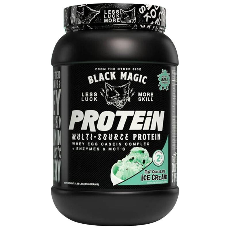 Black Magic Multi-Source Protein - Whey, Egg, Casein Complex with Enzymes & Mct'S Keto, Low Sugar Pre/Post Workout (25 Servings) Healthcare Milk