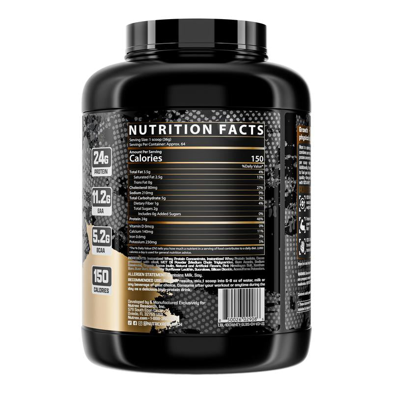 Nutrex Research 100% Whey Protein Powder Supplement
