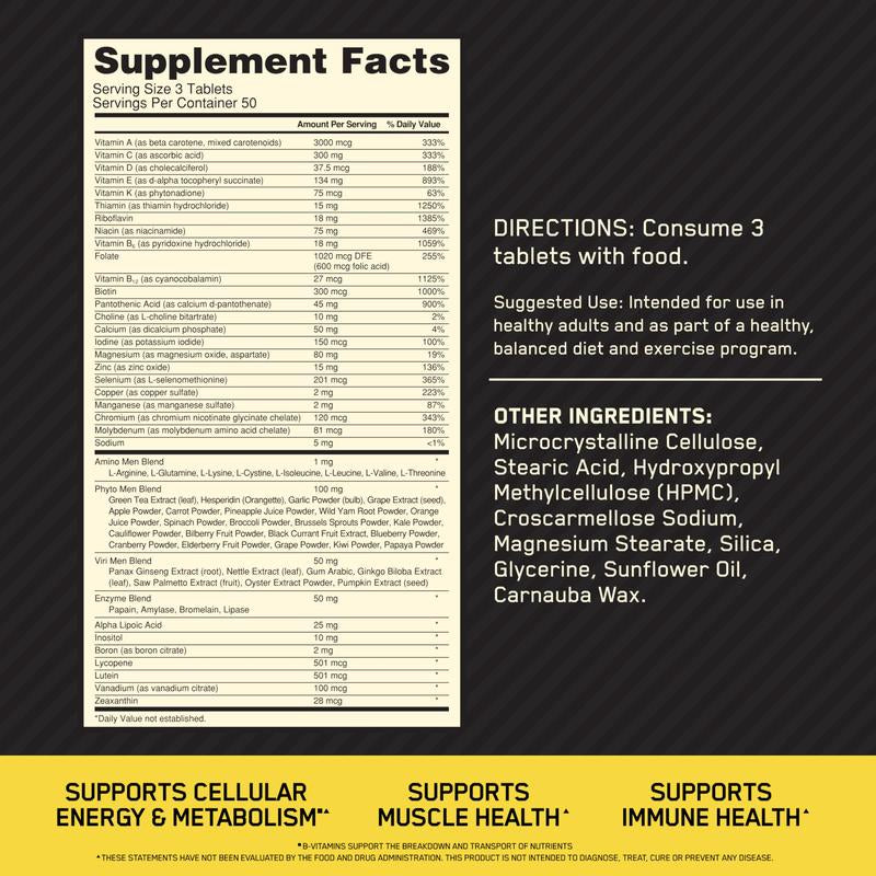 Optimum Nutrition Opti-Men, Vitamin C, Zinc and Vitamin D, E, B12 Supplement Fitness