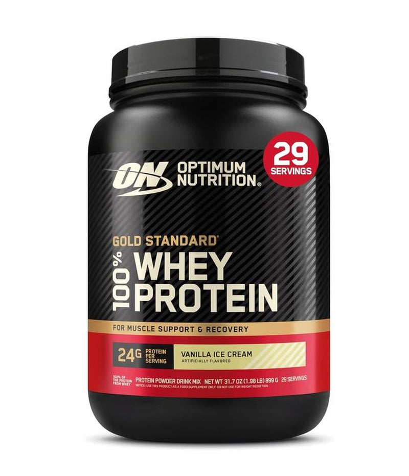 Optimum Nutrition Gold Standard 100% Whey Protein 2 Lbs - 24G Protein 5.5G Bcaas for Muscle Health & Fitness