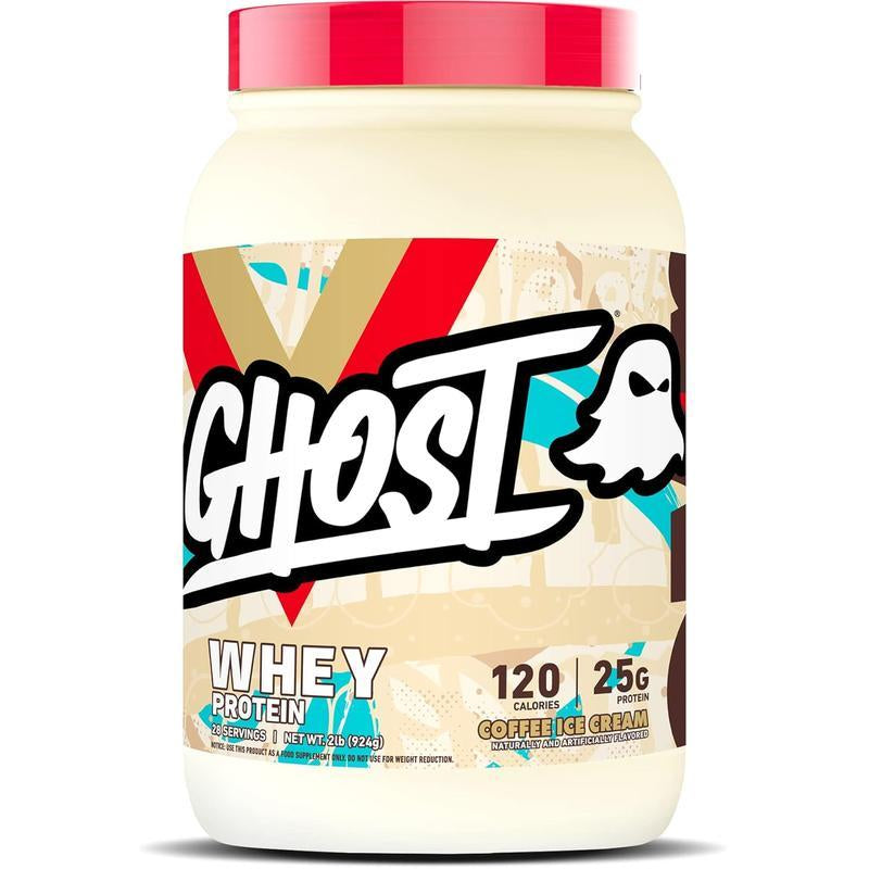 GHOST Whey Protein Powder - 2LB Tub, 25G of Protein - Flavored Isolate, Concentrate & Hydrolyzed Whey Protein Blend - Post Workout Shakes