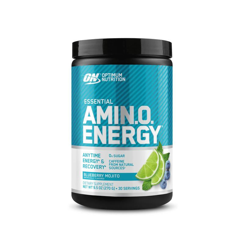 Optimum Nutrition Essential AMIN.O. Energy 30 Servings Supplement Dietary Blue Raspberry Flavor 100Mg Caffeine & 5G Amino Acids for Energy & Muscle Recovery