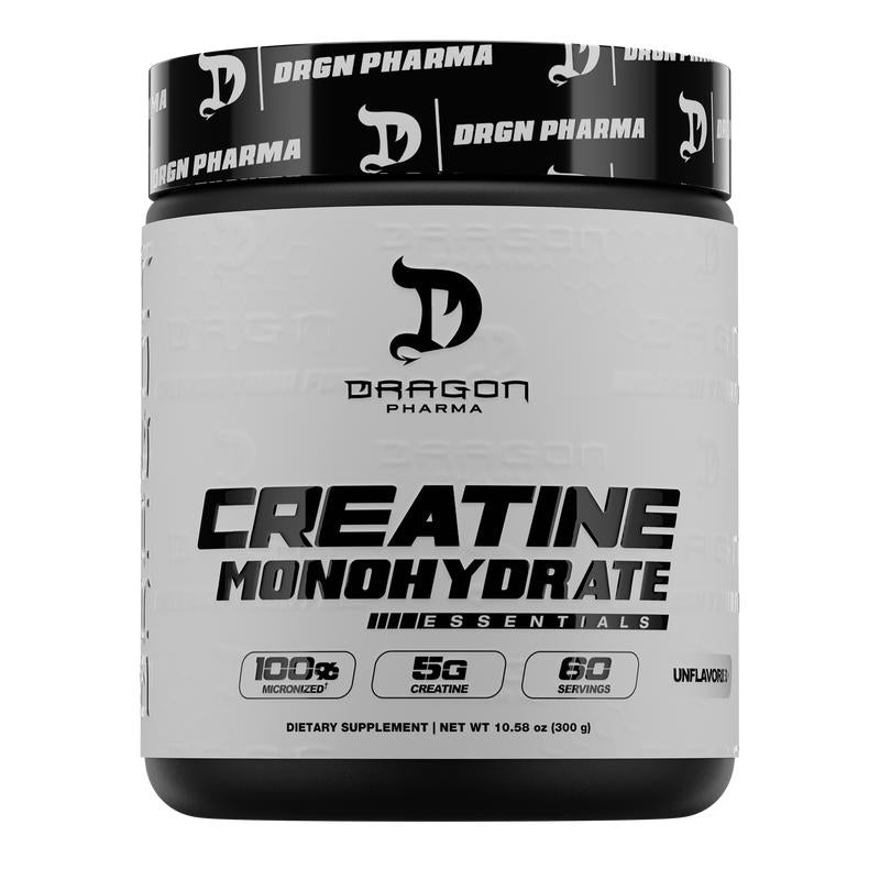 Dragon Pharma Creatine Monohydrate Essentials - Natural Supplement for Muscle Workout
