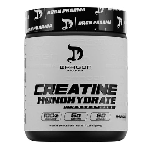 Dragon Pharma Creatine Monohydrate Essentials - Natural Supplement for Muscle Workout