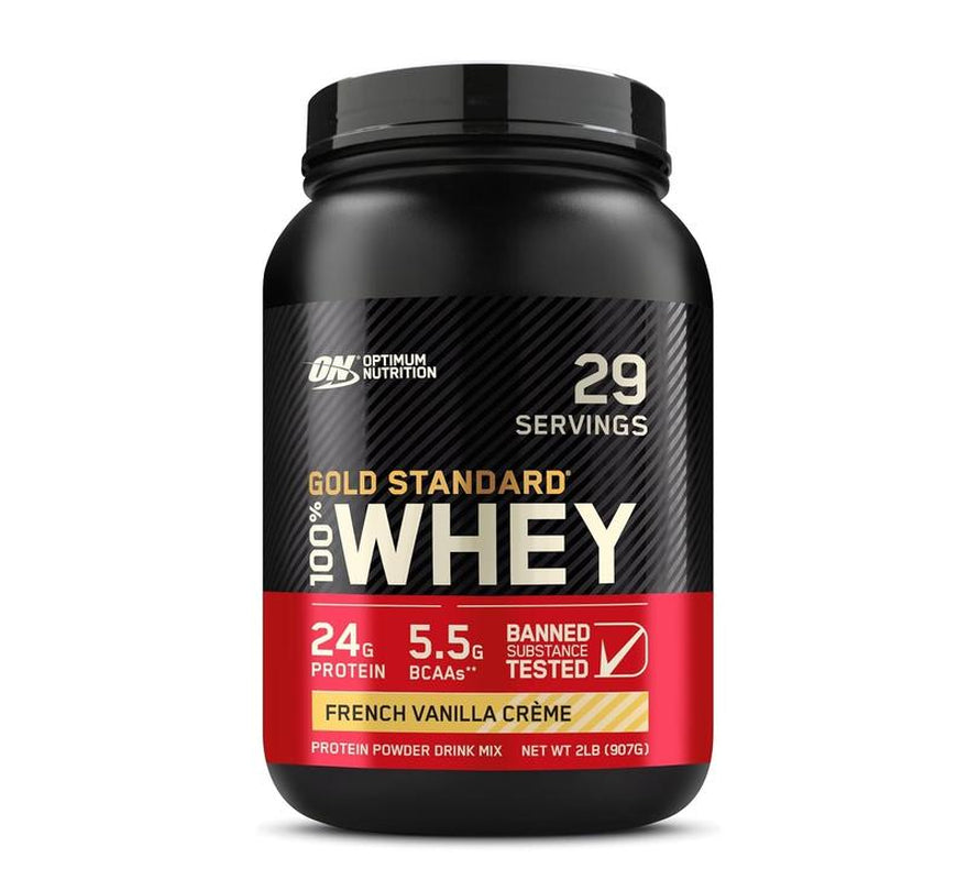 Optimum Nutrition Gold Standard 100% Whey Protein 2 Lbs - 24G Protein 5.5G Bcaas for Muscle Health & Fitness