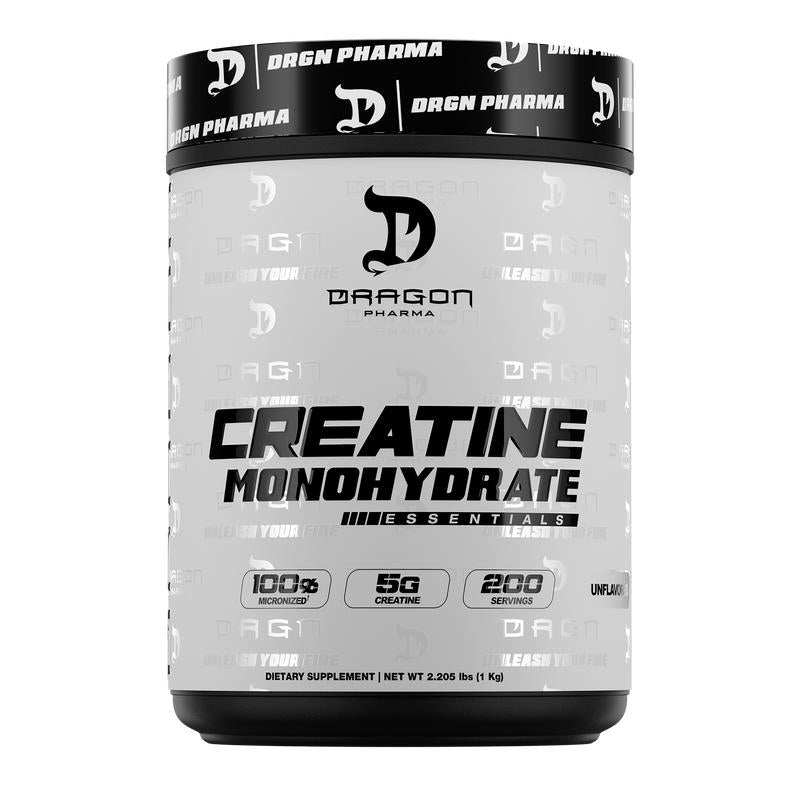 Dragon Pharma Creatine Monohydrate Essentials - Natural Supplement for Muscle Workout