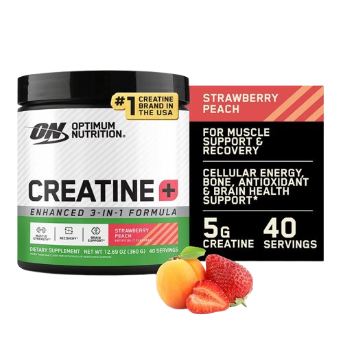 Optimum Nutrition CREATINE + STRAW PEACH Supplement Fitness Vitamin Dietary Healthcare Muscle Smooth