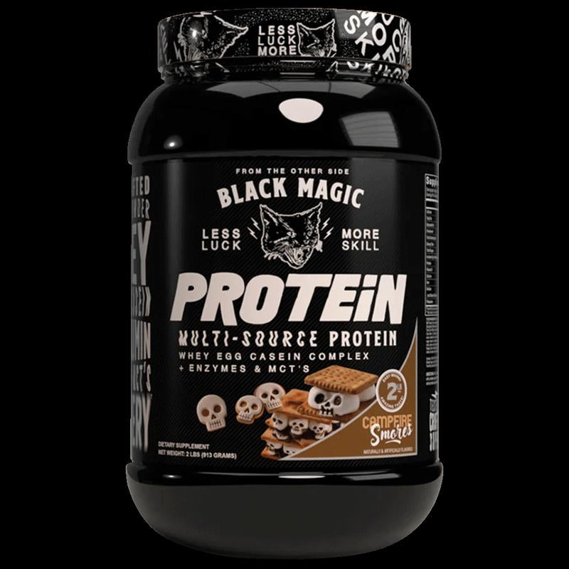Black Magic Multi-Source Protein - Whey, Egg, Casein Complex with Enzymes & Mct'S Keto, Low Sugar Pre/Post Workout (25 Servings) Healthcare Milk
