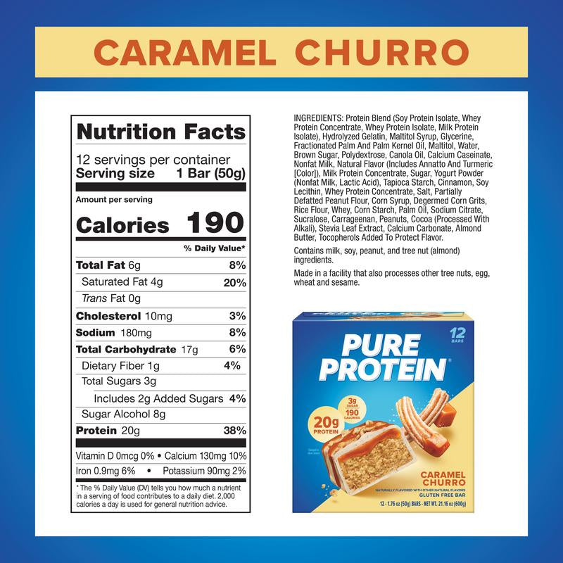 Pure Protein Caramel Churro Protein Bar