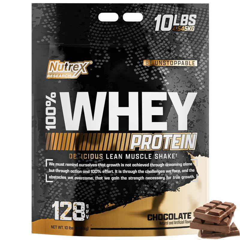 Nutrex Research 100% Whey Protein Powder Supplement 10 Pound with 24G Protein | Perfect for Muscle Building and Recovery