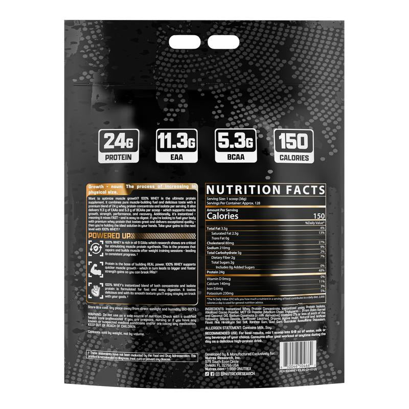 Nutrex Research 100% Whey Protein Powder Supplement 10 Pound with 24G Protein | Perfect for Muscle Building and Recovery