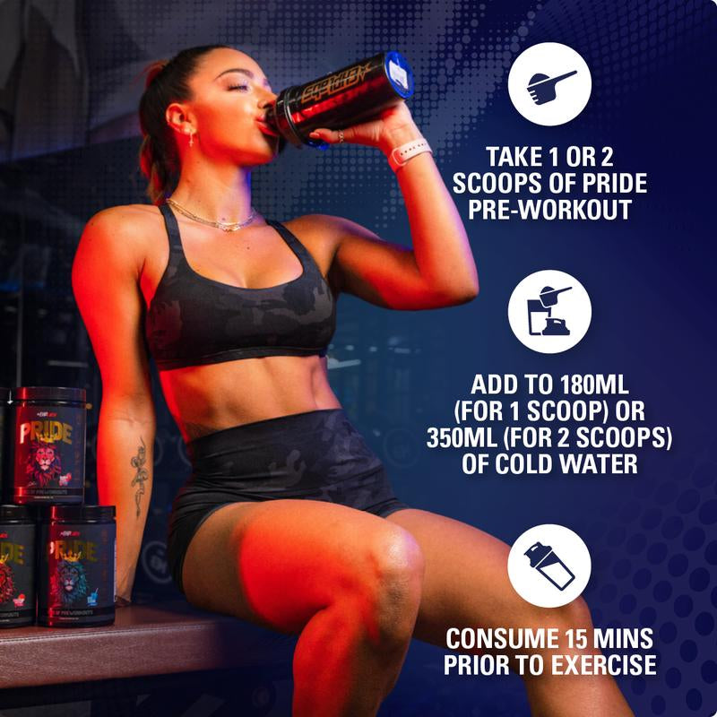 Ehplabs Pride Pre Workout Supplement - Strawberry Snowcone - Caffeine Endurance Healthcare Fitness Dietary Edible Optimum, Pre Workout | New Year New Me