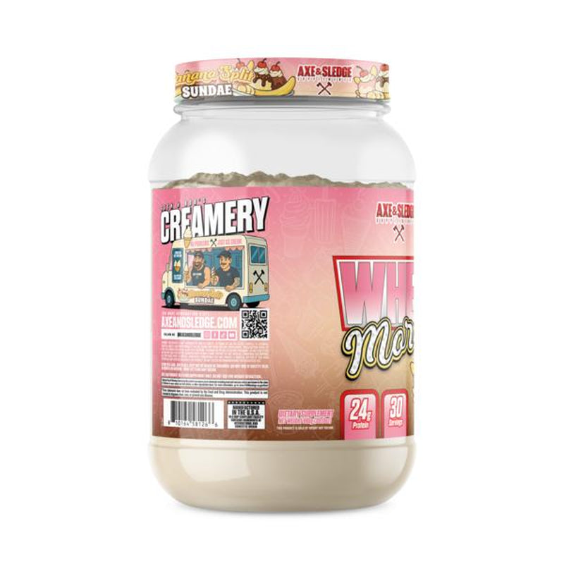Axe & Sledge WHEY More Protein Blend, 24G Protein, Whey Concentrate & Isolate with Digeseb Workout Supplement Optimum Fitness Fiber