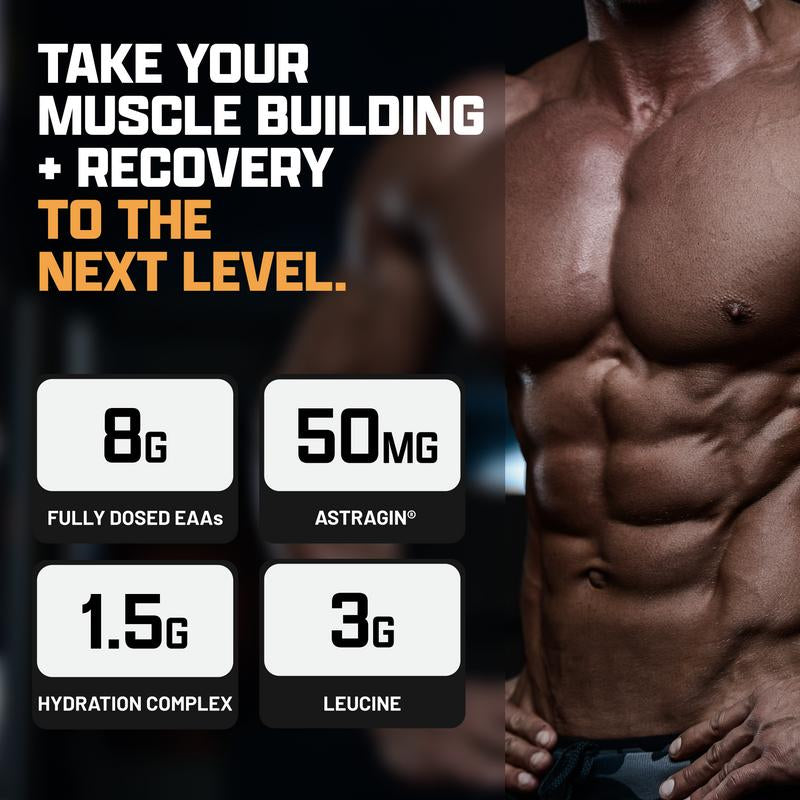 Nutrex Research EAA Hydration Post Workout Recovery Fruit Punch | Eaas + BCAA Powder | 8G Essential Amino Acids + Electrolytes | Muscle Recovery | 30 Servings Supplement Drink