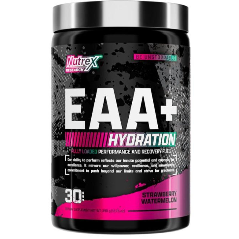 Nutrex Research EAA Hydration | Eaas + Bcaas Powder | Muscle Recovery, Strength, Muscle Building, Endurance | 8G Essential Amino Acids + Electrolytes | 30 Servings, Ideal Gym Diet Fitness Dietary Edible Supplement