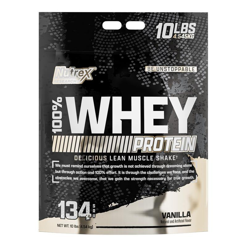 Nutrex Research 100% Whey Protein Powder Supplement 10 Pound with 24G Protein | Perfect for Muscle Building and Recovery