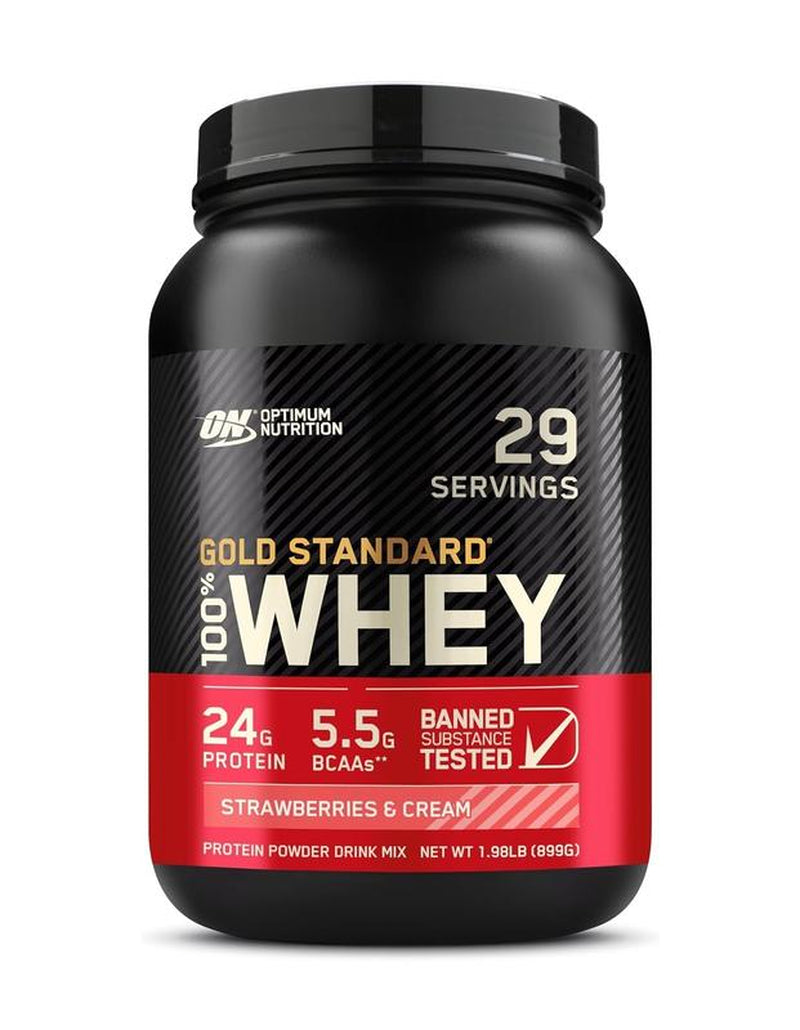 Optimum Nutrition Gold Standard 100% Whey Protein 2 Lbs - 24G Protein 5.5G Bcaas for Muscle Health & Fitness