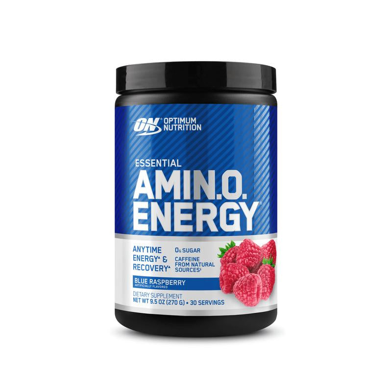 Optimum Nutrition Essential AMIN.O. Energy 30 Servings Supplement Dietary Blue Raspberry Flavor 100Mg Caffeine & 5G Amino Acids for Energy & Muscle Recovery