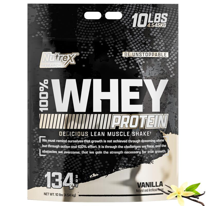 Nutrex Research 100% Whey Protein Powder Supplement 10 Pound with 24G Protein | Perfect for Muscle Building and Recovery