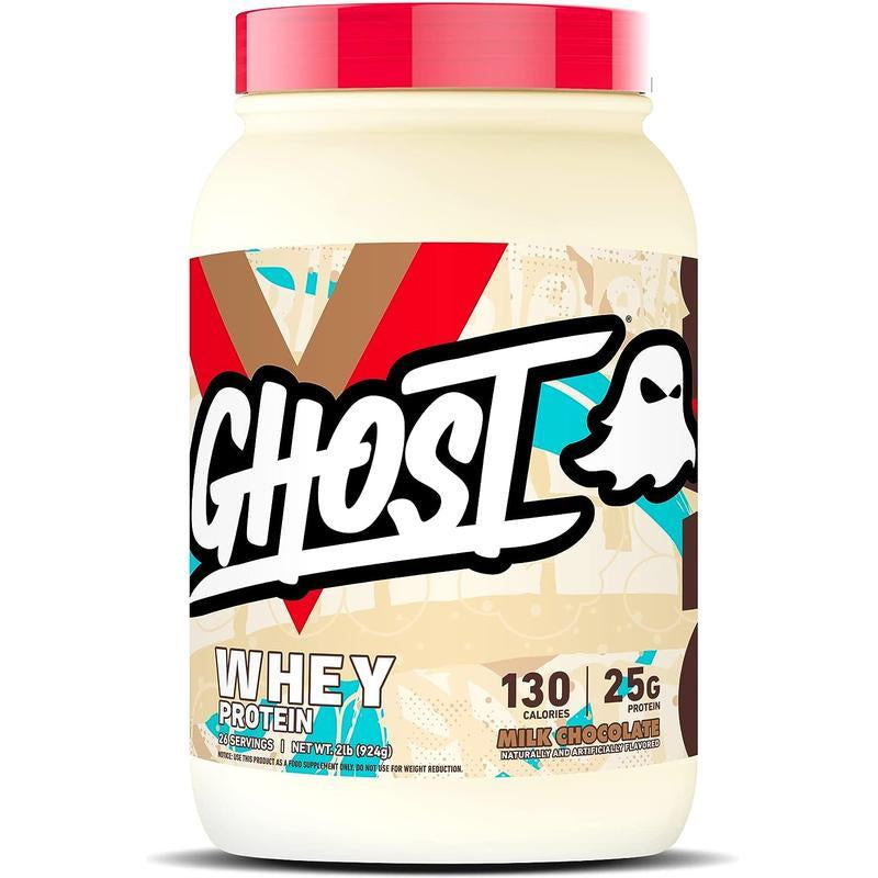 GHOST Whey Protein Powder - 2LB Tub, 25G of Protein - Flavored Isolate, Concentrate & Hydrolyzed Whey Protein Blend - Post Workout Shakes