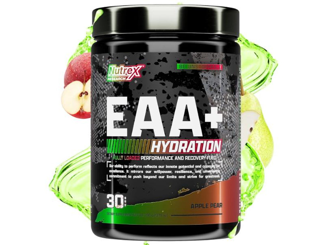 Nutrex Research EAA Hydration | Eaas + Bcaas Powder | Muscle Recovery, Strength, Muscle Building, Endurance | 8G Essential Amino Acids + Electrolytes | 30 Servings, Ideal Gym Diet Fitness Dietary Edible Supplement