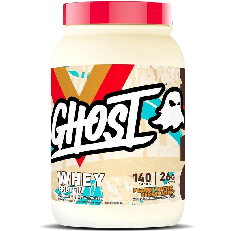 GHOST Whey Protein Powder - 2LB Tub, 25G of Protein - Flavored Isolate, Concentrate & Hydrolyzed Whey Protein Blend - Post Workout Shakes