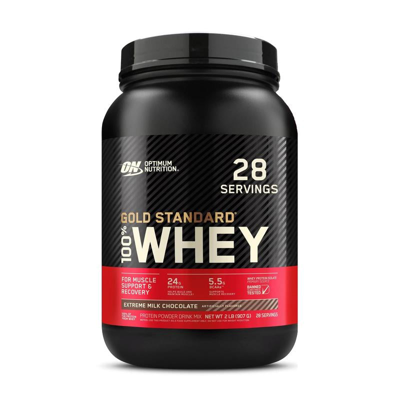 Optimum Nutrition Gold Standard 100% Whey Protein Powder, 2 Lbs Healthcare Fitness