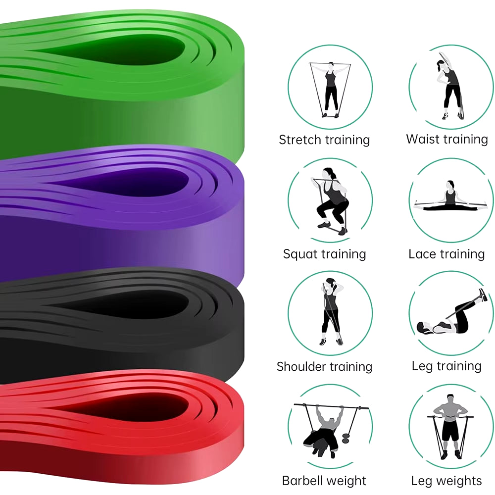Resistance Band Heavy Duty Latex Sports Elastic Belt Pull up Assist Bands for Pilates Workout Out Fitness Shape Body Home Gym
