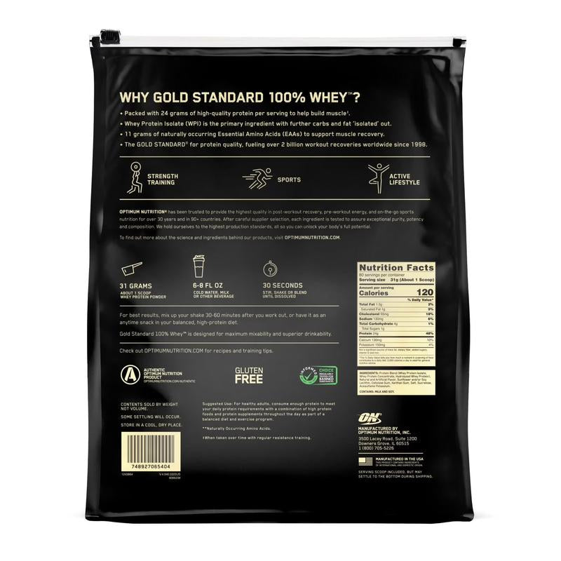 Optimum Nutrition Gold Standard 100% Whey Protein Powder - 5.64 Lbs