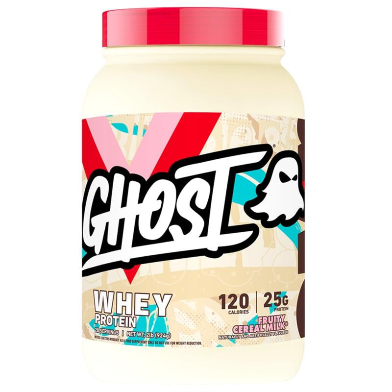GHOST Whey Protein Powder - 2LB Tub, 25G of Protein - Flavored Isolate, Concentrate & Hydrolyzed Whey Protein Blend - Post Workout Shakes