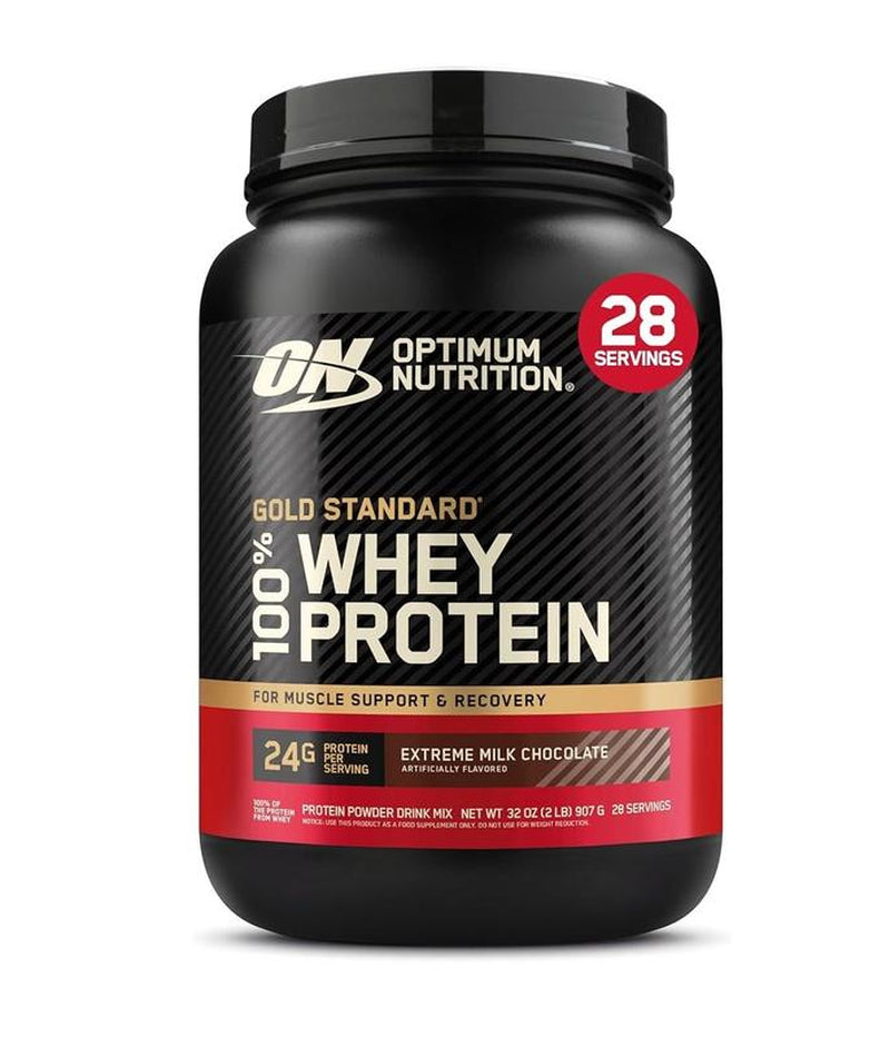 Optimum Nutrition Gold Standard 100% Whey Protein 2 Lbs - 24G Protein 5.5G Bcaas for Muscle Health & Fitness