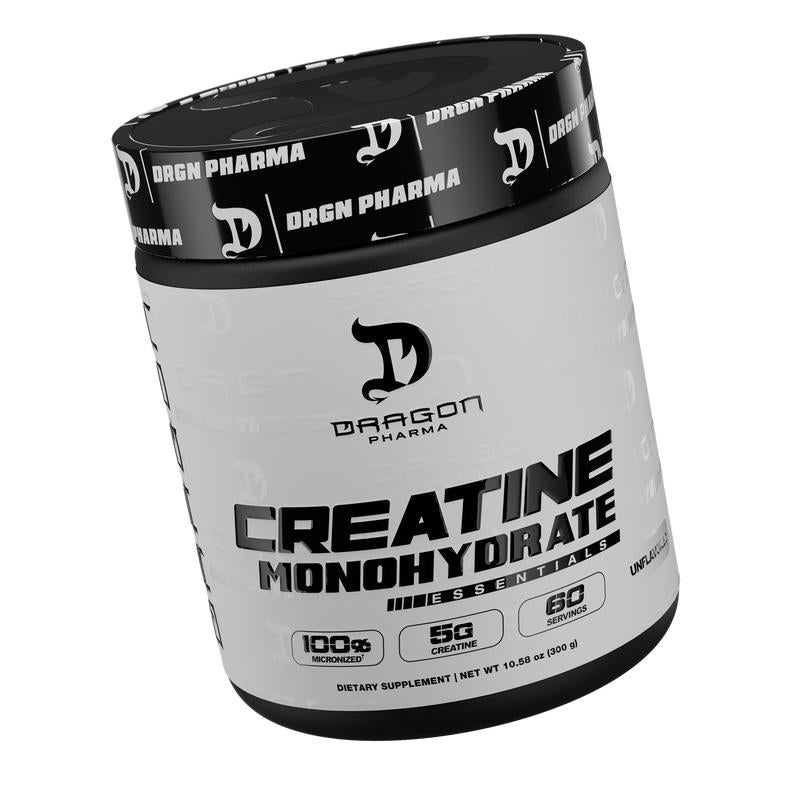 Dragon Pharma Creatine Monohydrate Essentials - Natural Supplement for Muscle Workout