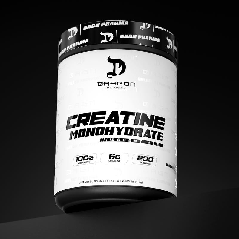 Dragon Pharma Creatine Monohydrate Essentials - Natural Supplement for Muscle Workout
