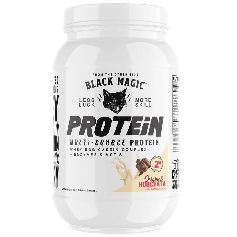 Black Magic Multi-Source Protein - Whey, Egg, Casein Complex with Enzymes & Mct'S Keto, Low Sugar Pre/Post Workout (25 Servings) Healthcare Milk