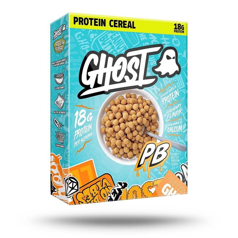 GHOST Protein Cereal, Marshmallows or Peanut Butter Flavor - Contains Lucky Charms Marshmallows or Crunchy Peanut Butter Cereal Puffs - 17G–18G Protein, Good Source of Calcium - Breakfast Cereal & Snack