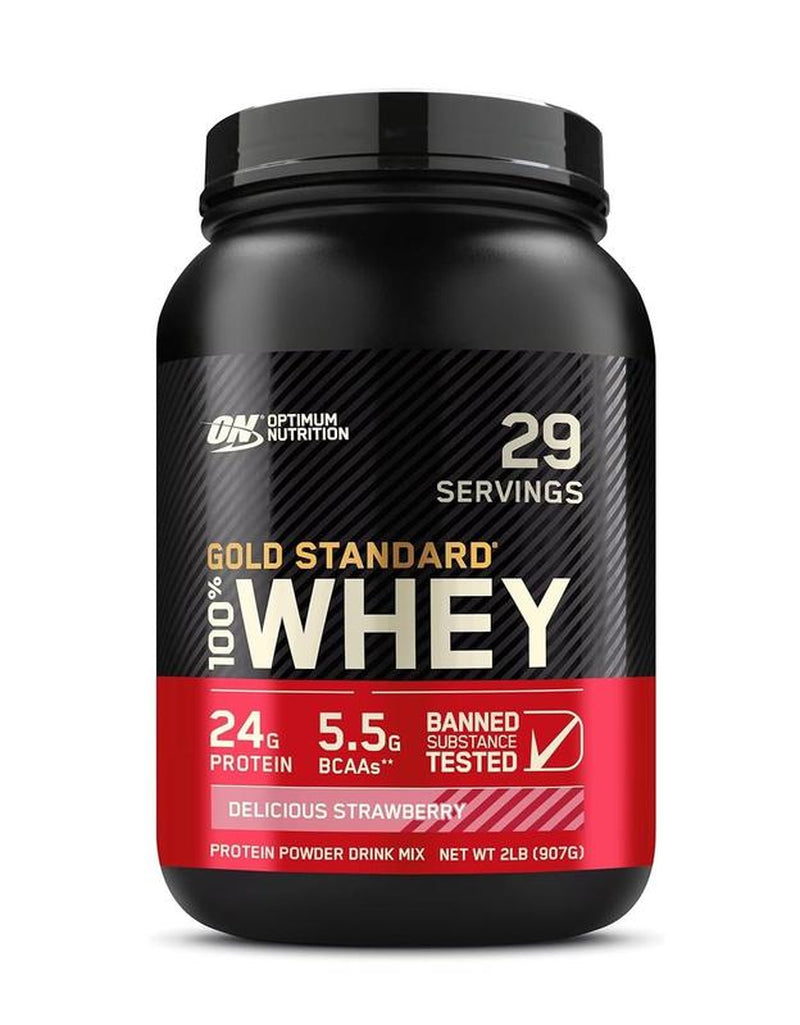 Optimum Nutrition Gold Standard 100% Whey Protein 2 Lbs - 24G Protein 5.5G Bcaas for Muscle Health & Fitness