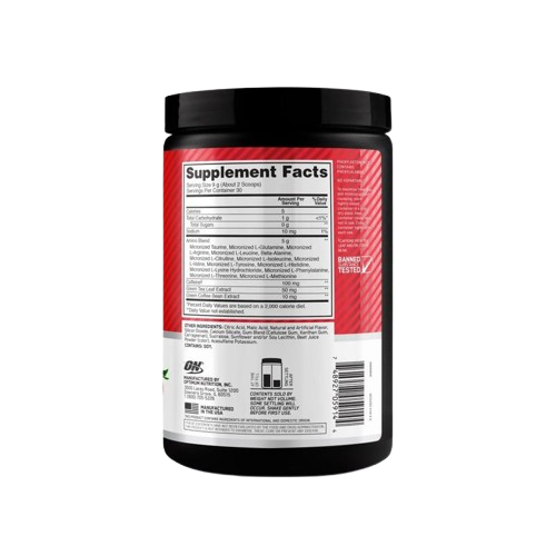 Optimum Nutrition Essential AMIN.O. Energy 30 Servings Supplement Dietary Blue Raspberry Flavor 100Mg Caffeine & 5G Amino Acids for Energy & Muscle Recovery