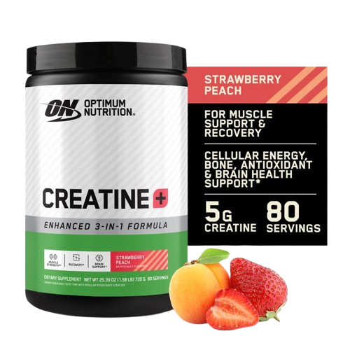 Optimum Nutrition CREATINE + STRAW PEACH Supplement Fitness Vitamin Dietary Healthcare Muscle Smooth